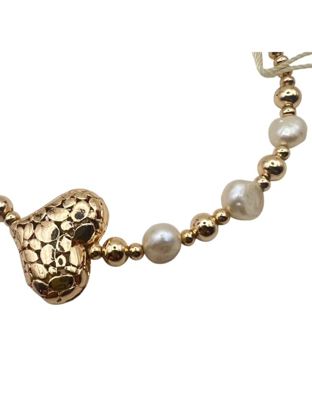 Set 3 Adjustable Bracelets Freshwater Pearls Gold Tone Pastel Pink Cowrie Heart - Picture 14 of 14
